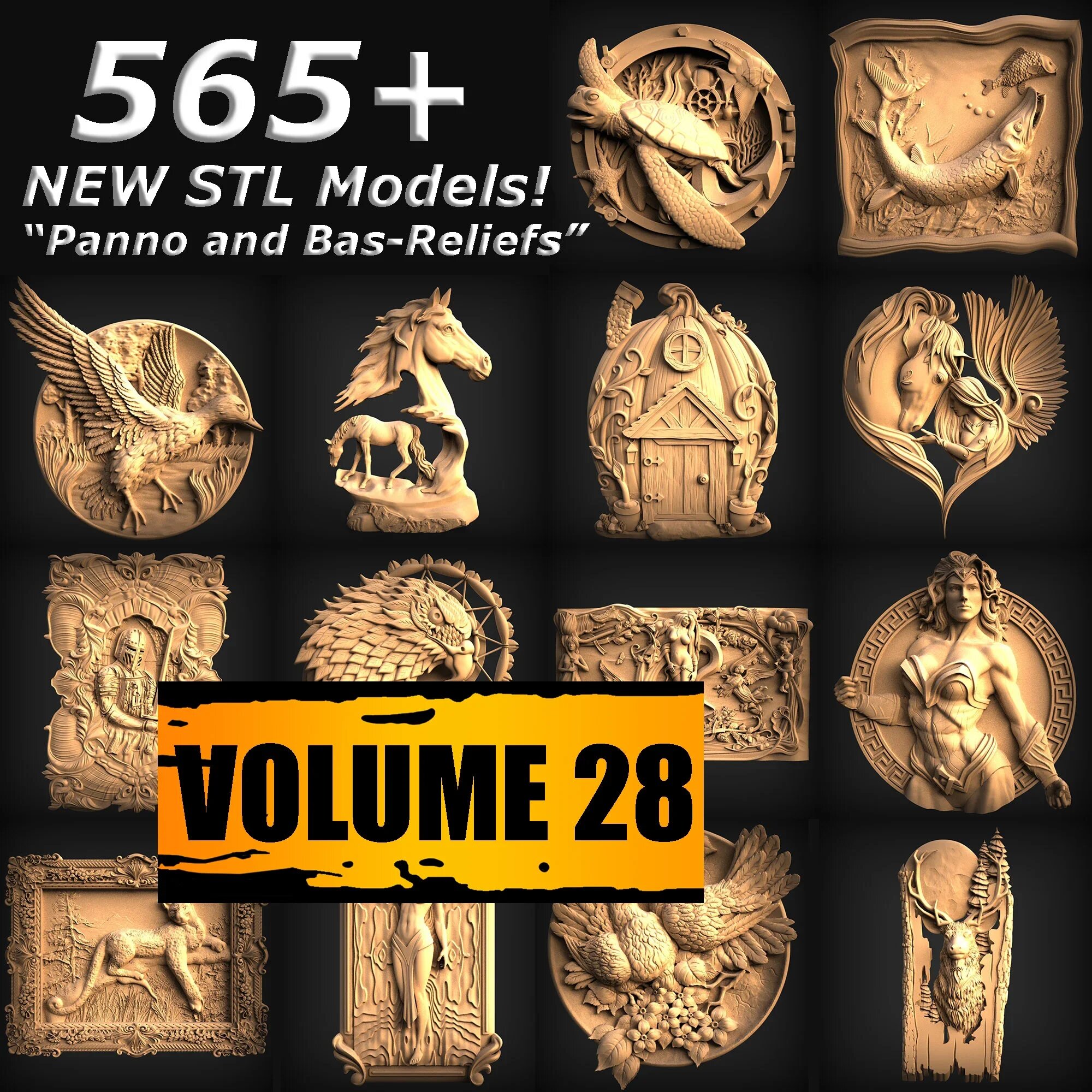 Коллекция 3D-моделей STL для ЧПУ