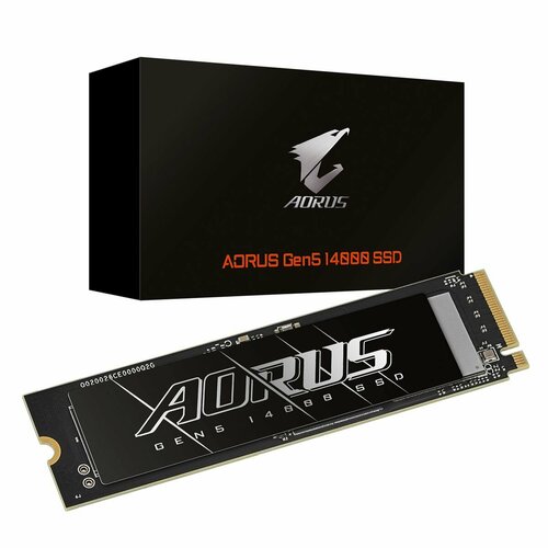 Твердотельный накопитель SSD Gigabyte 2TB M2 2280 AORUS Gen5 14000 AG514K2TB PCI-Express 50x4 NVMe 20 3D TLC NAND 1400TBW 2938000₽