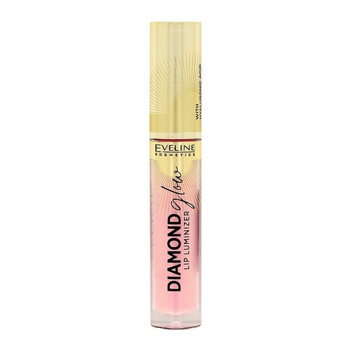 фото Блеск для губ eveline diamond glow с гиалуроновой кислотой тон 02 strawberry mouse eveline cosmetics