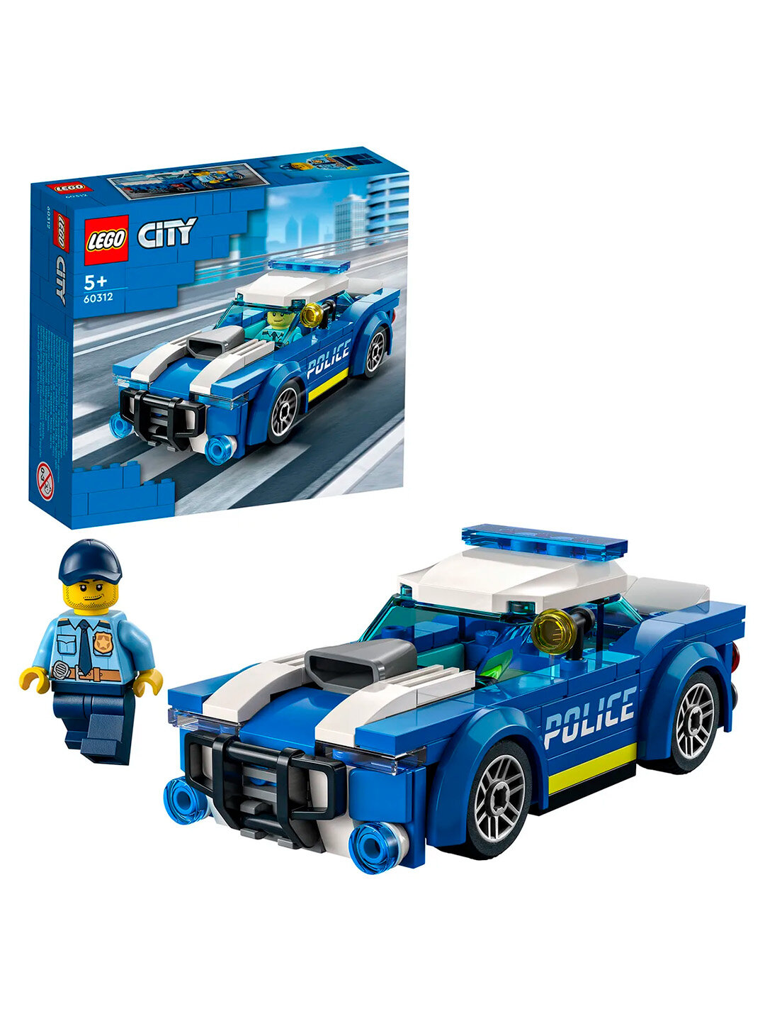 Конструктор LEGO City Police Полицейская машина, блочный, 60312
