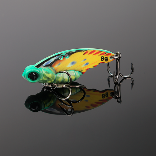 Блесна рыболовная 8 гр / Приманка на хищника / Цикада Бабочка (зелёная)