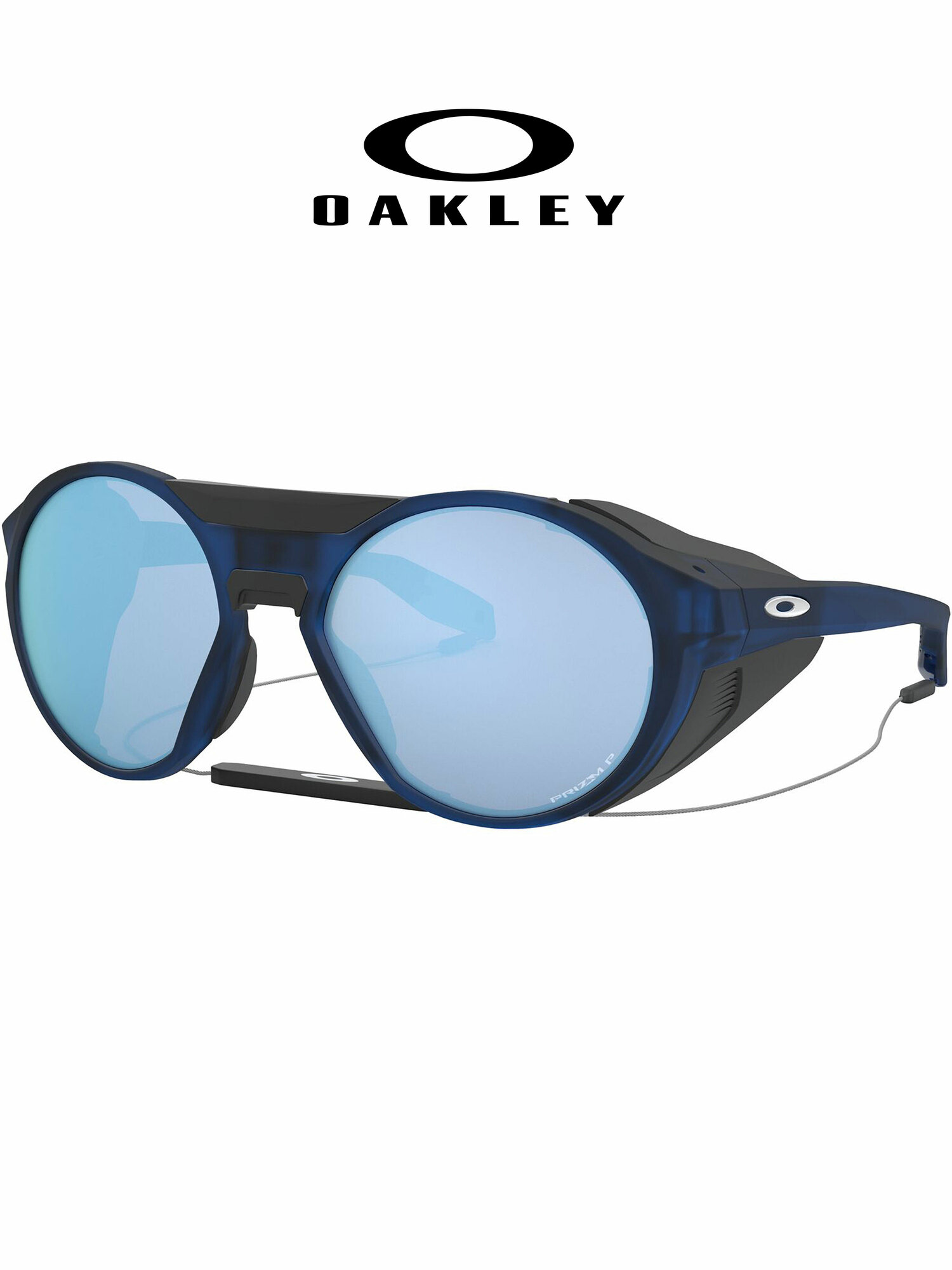 Солнцезащитные очки Oakley, синий, черный