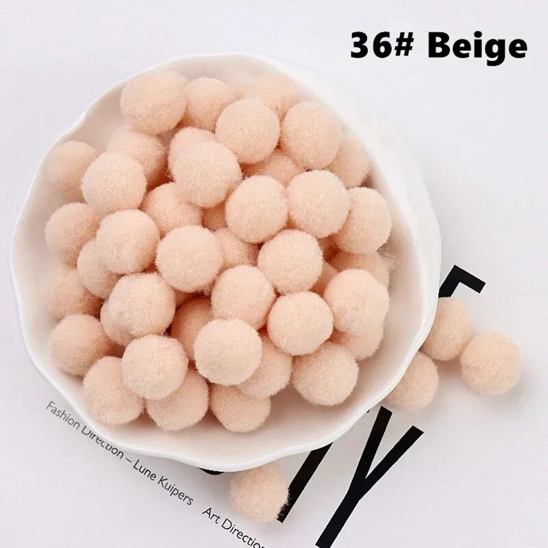 Мягкие помпоны для рукоделия 300 штук 8mm 300Pcs Бежевый