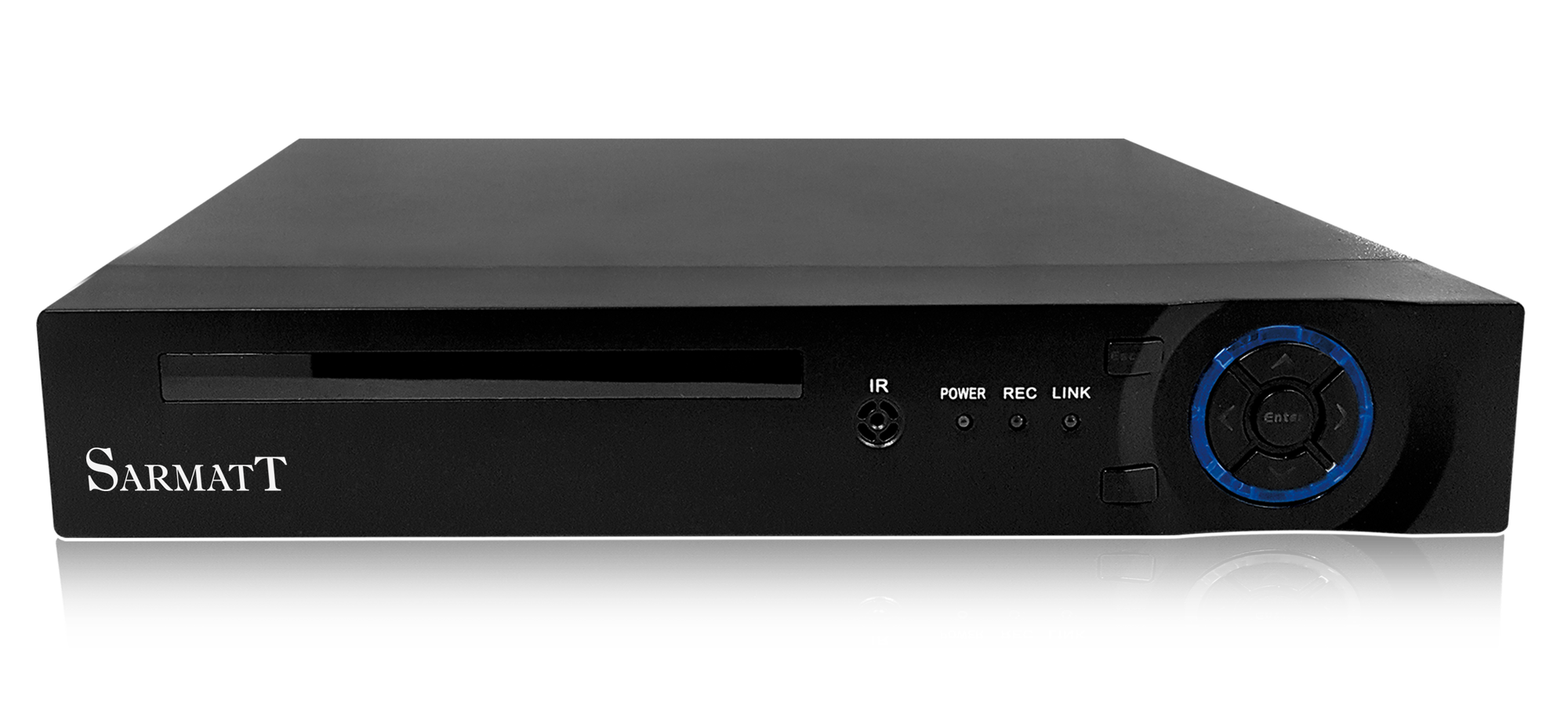 Видеорегистратор Sarmatt DSR-415-h 4 канала гибридный HD черный матовый