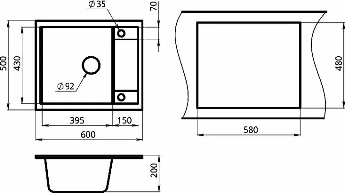 Кухонная мойка Granula - фото №2