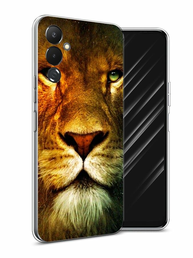 Силиконовый чехол на Tecno Pova 4 / Текно Пова 4 с принтом "Лев арт 8"