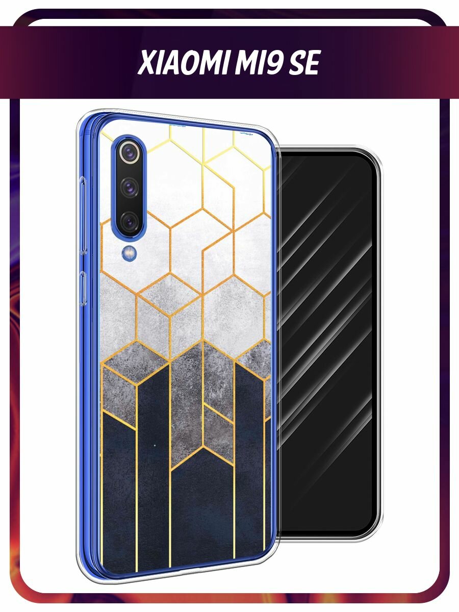 Чехол на Xiaomi Mi9 SE / Сяоми Ми 9 SE с принтом "Черно-белая мозаика"