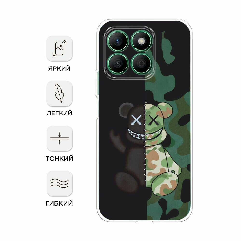 Чехол на Honor X8B / Хонор X8B с принтом "KAWS 23 февраля 1" — фото 1