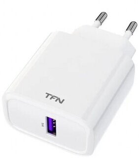 Сетевое зарядное устройство Tfn RAPID 5 A QC/SCP без кабеля, белый