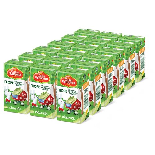 Пюре Сады Придонья кабачок, с 4 месяцев, Tetra Pak, 125 г, 18 шт. пюре сады придонья кабачок с 4 месяцев 125 г