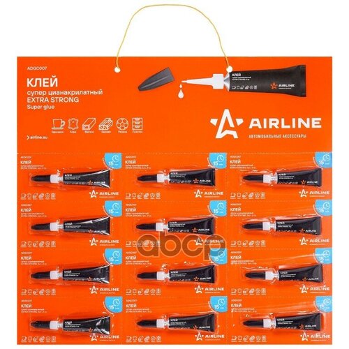 AIRLINE ADGC007 Клей супер цианакрилатный EXTRA STRONG airline клей цианакрилатный extra strong 3гр блистер airline