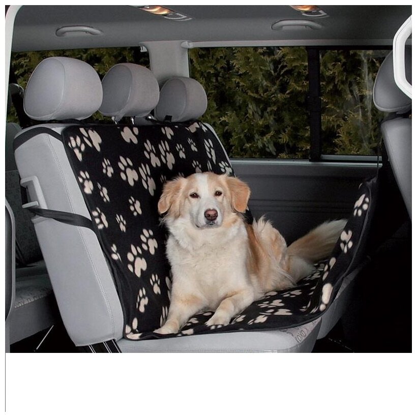 Trixie Подстилка в автомобиль для собак всех размеров, 140х145 см, нейлон, серая-бежевая - фото №3