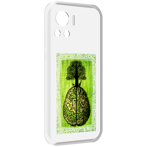 Чехол MyPads абстракция здоровый мозг для Motorola Edge 30 Ultra задняя-панель-накладка-бампер