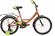 Велосипед Novatrack Vector 18" (2022) (Велосипед NOVATRACK 18" VECTOR оранжевый, защита А-тип, тормоз нож, крылья и багажник чёрн.)