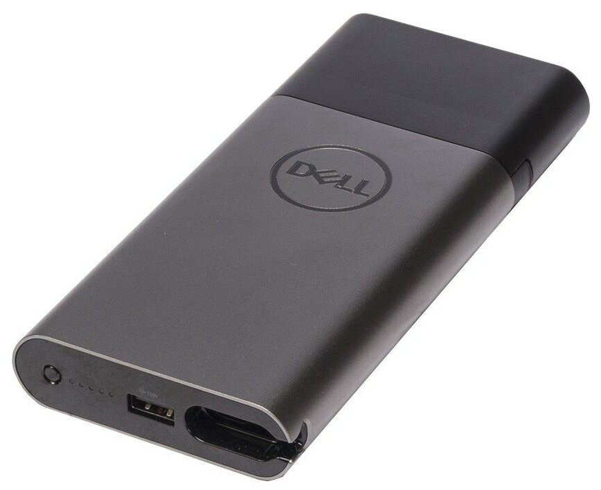 Портативный аккумулятор DELL Hybrid Adapter + Power Bank USB-C PH45W17-CA, серый/черный