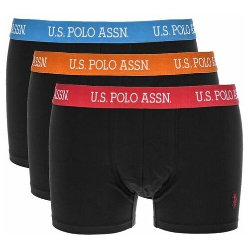 фото U.s. polo assn. набор трусов боксеры, профилированный гульфик, 3 шт., размер s, черный