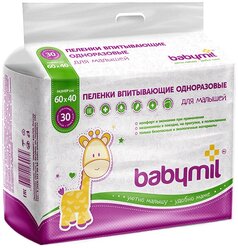 Одноразовая пеленка Babymil Эконом 60х40, 30 шт.