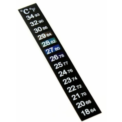 Термометр LCD самоклеящийся 18-34 C , полоска 13x2 см термометр внутрисалонный электронный lcd