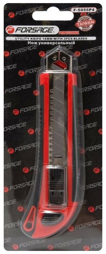 ROCK-FORCE RF-5055P4 Нож 18мм с сегментированным лезвием 3шт ROCKFORCE