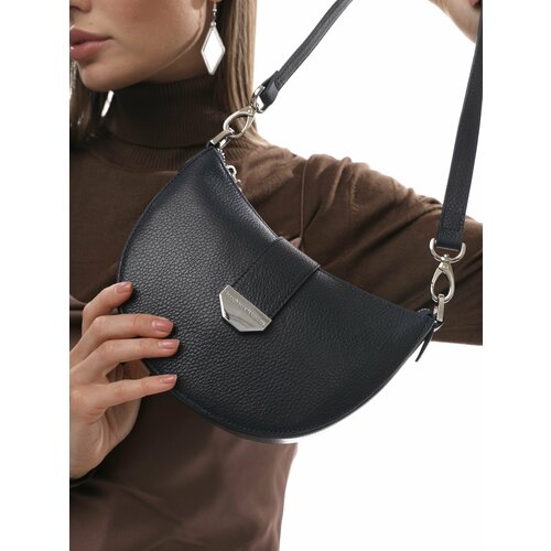 фото Сумка седло franchesco mariscotti dora, фактура зернистая, синий