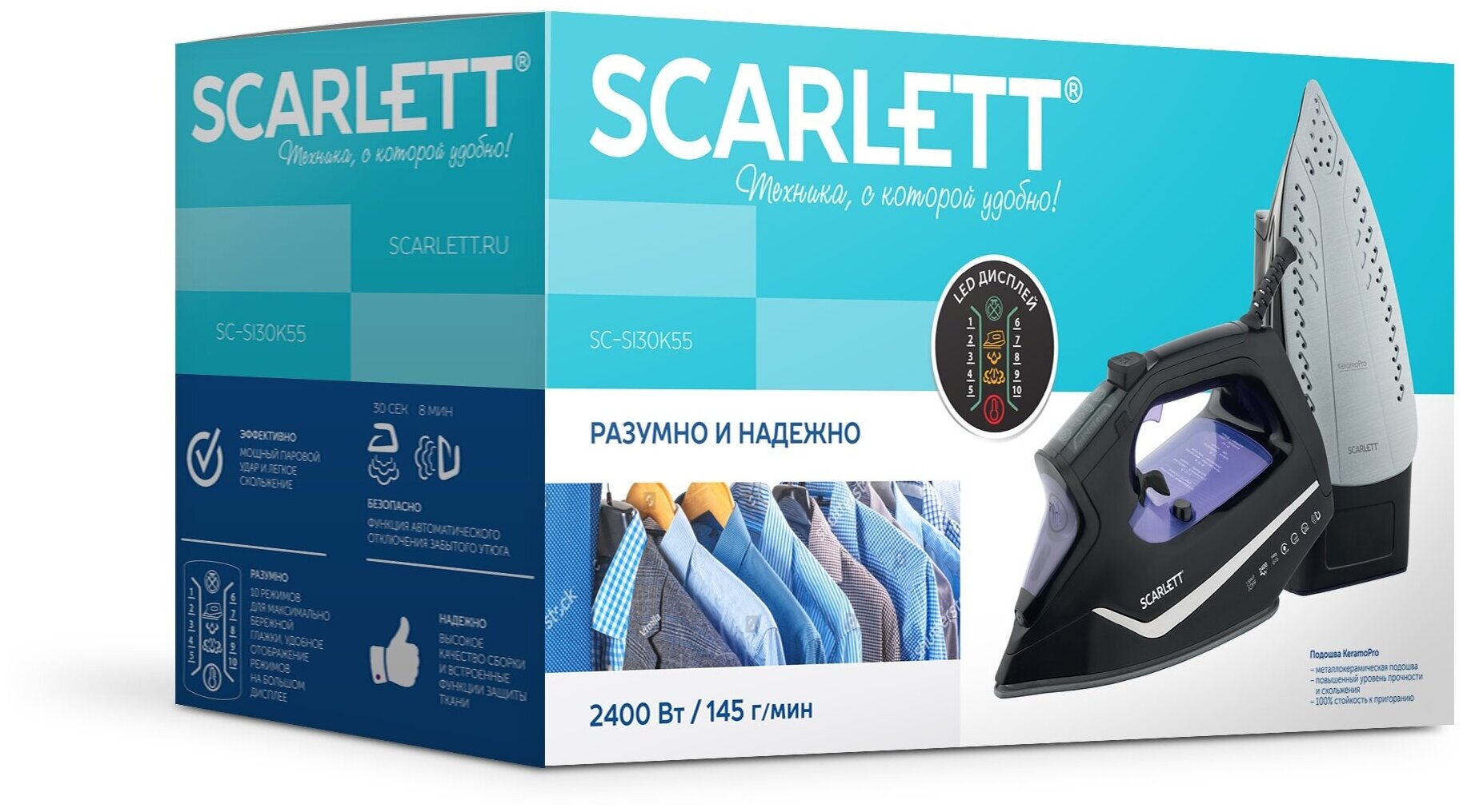 SC-SI30K55 Утюг Scarlett SC-SI30K55 черный - фотография № 4