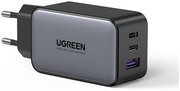 Сетевое зарядное устройство Ugreen USB-A+2USB-C 65W GaN Tech Fast Charger CD244 Black (10335)