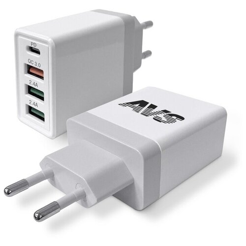 Сетевое зарядное USB устройство AVS UT-732 (4 порта, QC 3.0, PD Type C, 3A) A85225S сетевое зарядное устройство tfn rapid a c pd usb usb type c 18w qc pd 3 0 белое