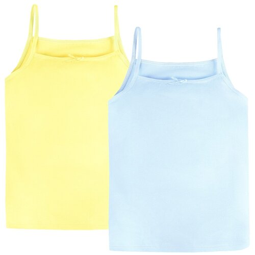 Комплект маек BOSSA NOVA (2шт) 239Н-167 для девочки, цвет голубой/желтый, размер 116
