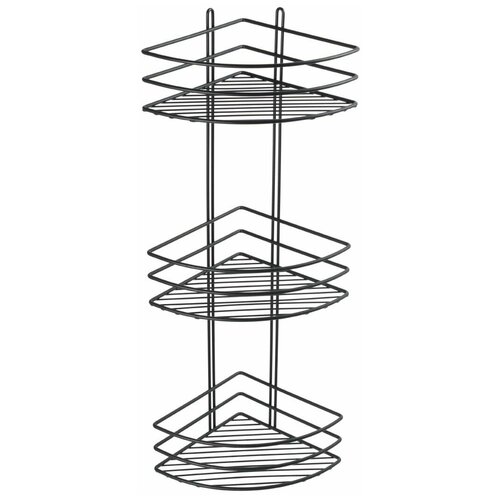 Полка угловая тройная Fixsen черная (FX-710B-3)