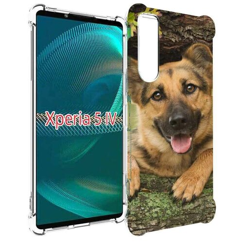 Чехол MyPads Собака-на-дереве для Sony Xperia 5 IV (5-4) задняя-панель-накладка-бампер
