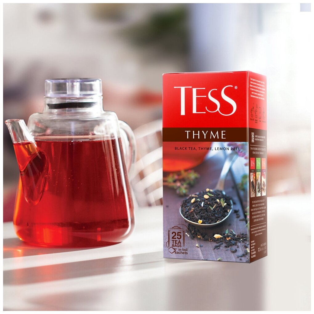 Tess чай черный пакетированный Thyme 1,5г*25п - фотография № 5