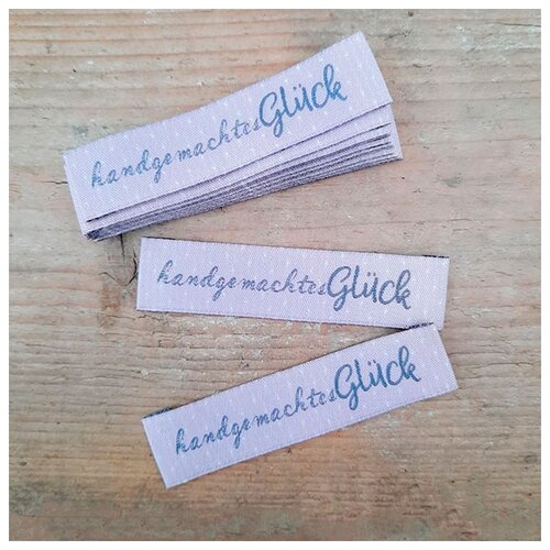 Нашивка Acufactum тканая handgemachtes Gluck 35301 16*70 мм