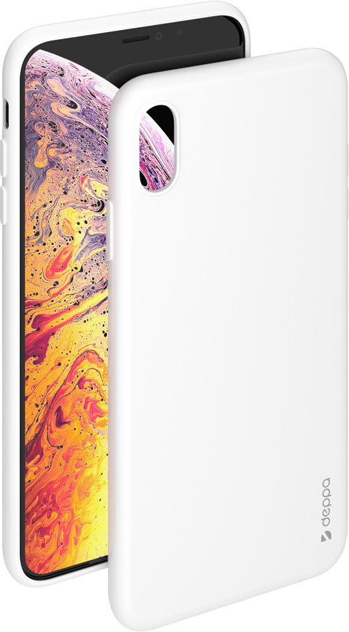 Чехол Gel Color Case для Apple iPhone XS Max, белый, Deppa, Deppa 85356