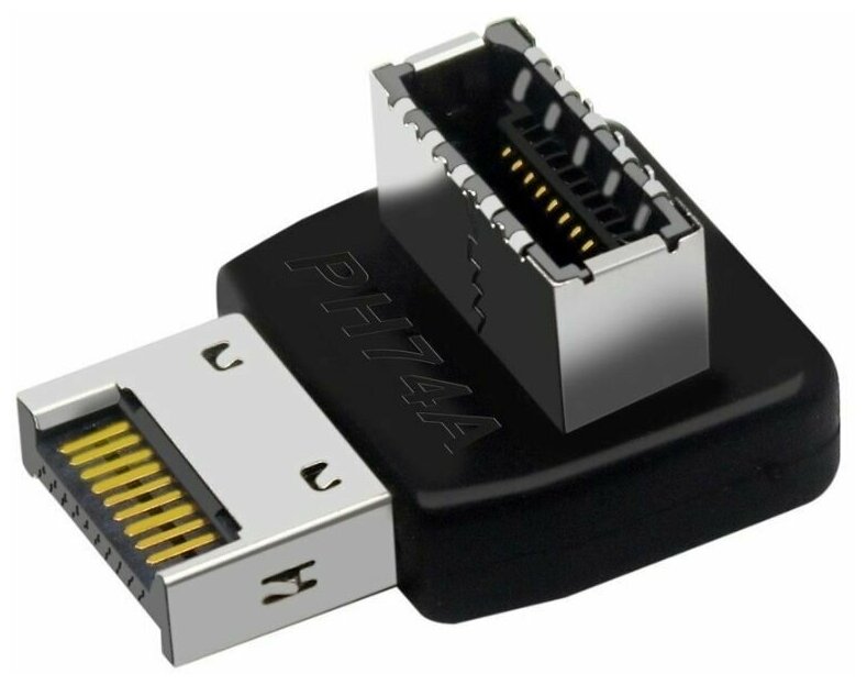 Угловой адаптер USB 3.1 type E с углом 90 градусов тип А