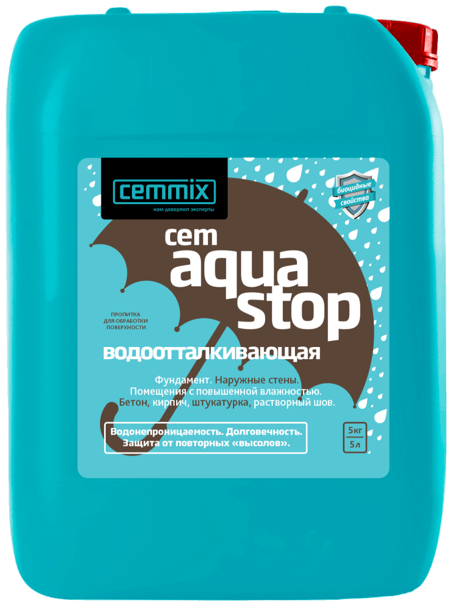 CEMMIX CEMMIX пропитка водооталкивающая CEMAQUASTOP 5 Л 1/128 206774