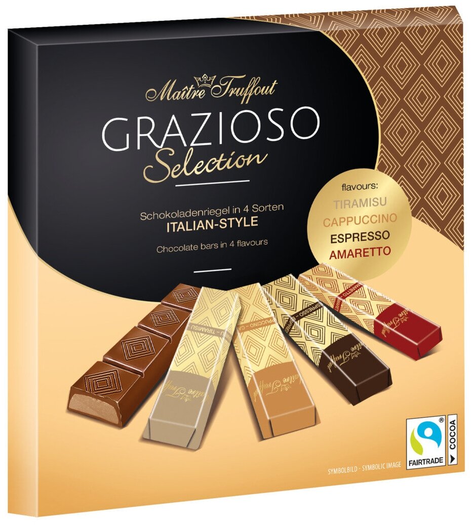 Ассорти шоколадных мини-батончиков "GRAZIOSO Selection Italian Style", 200 г