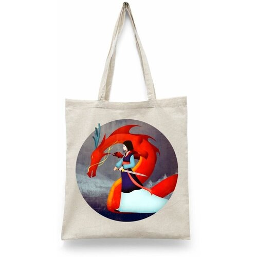 фото Сумка-шоппер унисекс каждому своё "мулан/mulan" черная