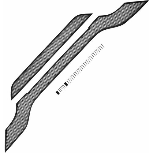 Защитная сетка радиатора низ черная LADA XRAY (2015-н. в) только для Cross версий (2 части) / съемная решетка на бампер Лада Х-рей