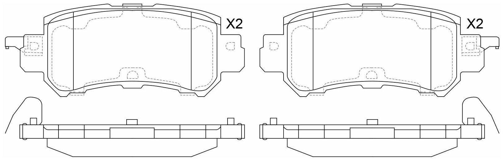 NIBK колодки тормозные дисковые PN25001