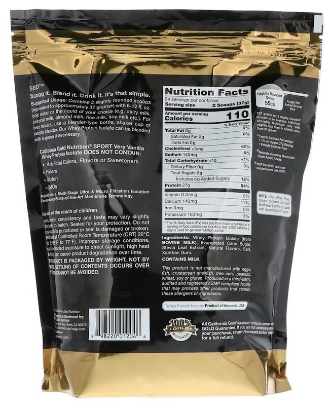 Протеин California Gold Nutrition Whey Protein Isolate — фото 1