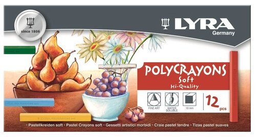 Lyra Пастельные мелки Polycrayons soft 12 цветов (L5651120)