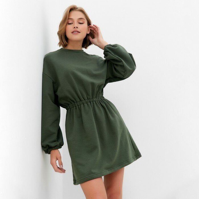 Платье женское MINAKU: Casual Collection цвет хаки 