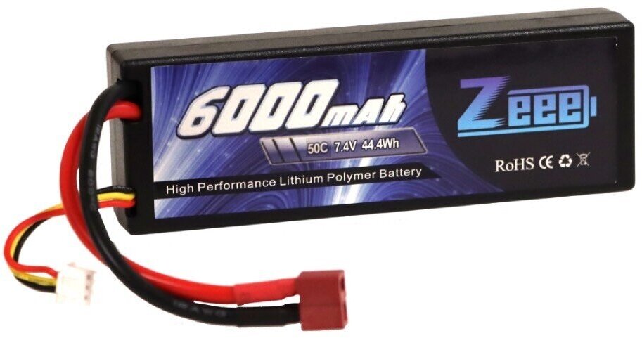 Аккумулятор для автомоделей Li-Po 7.4V 6000mah 50C T-plug