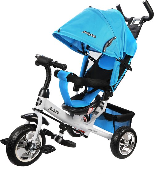 Трехколесный велосипед  Moby Kids Comfort 10x8 EVA, голубой (требует финальной сборки)