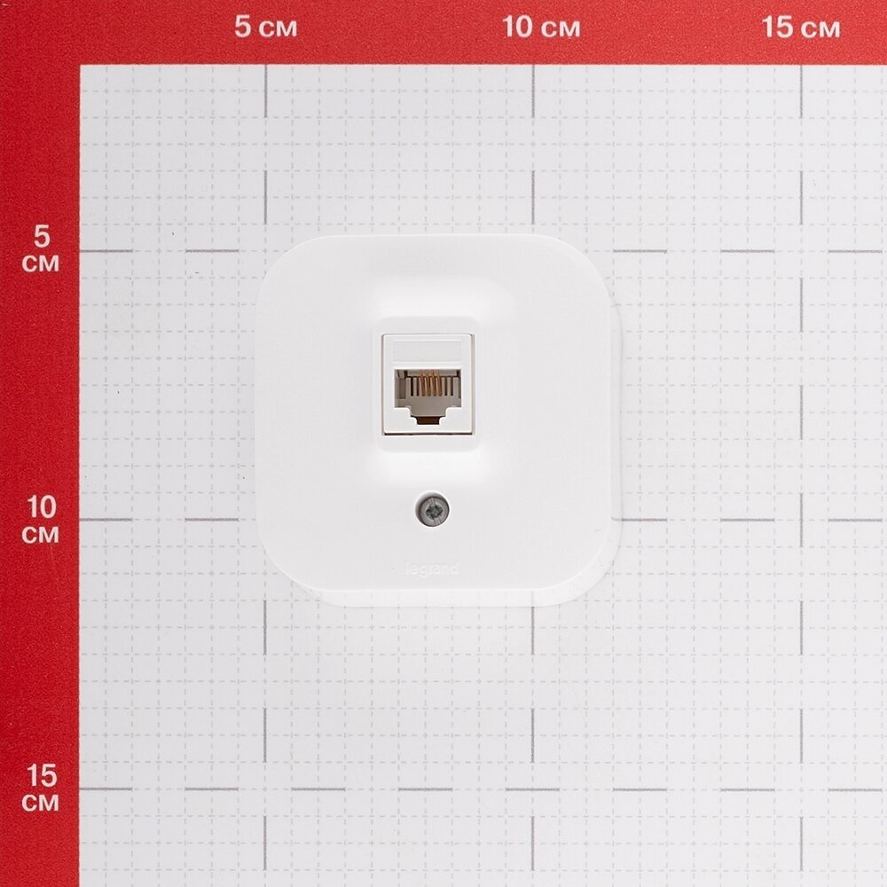 Розетка LEGRAND Quteo RJ 11 белая - фото №5