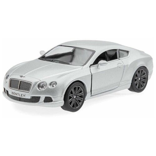 Машина инерционная Bentley Continental GT Speed 2012 серебро металл Kinsmart машина bentley continental gt speed 2012 серая металл инерция kinsmart kt5369w kr3