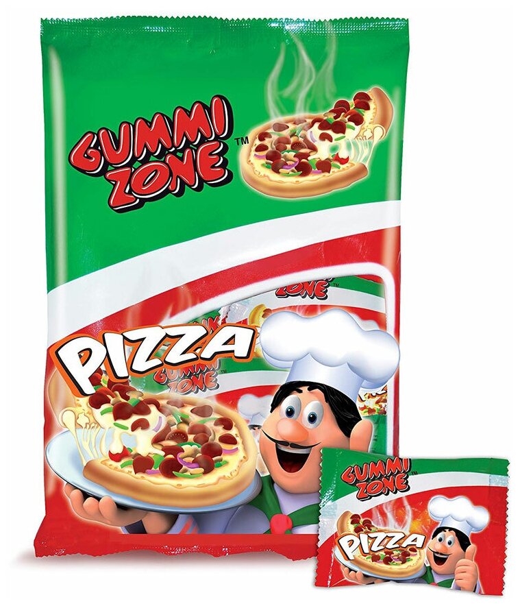 Жевательный мармелад Gummi Zone Pizza / Пицца 99 гр (Индонезия) - фотография № 1