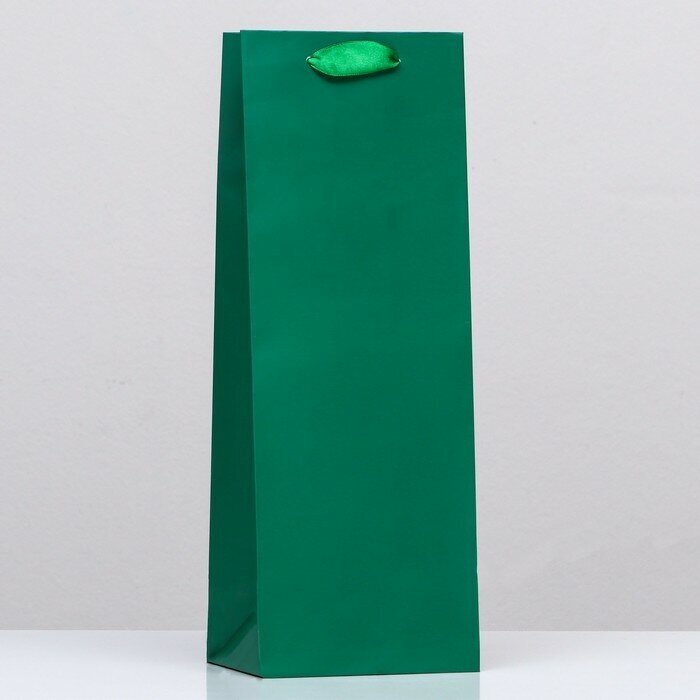 Пакет под бутылку «Зелёный» 13 x 36 x 10 см, 1 шт.