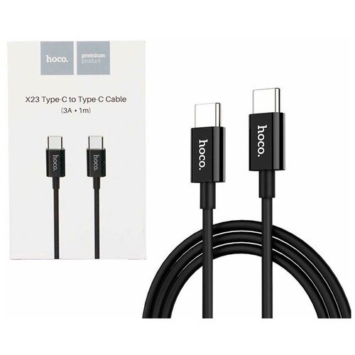 Кабель HOCO X23 Type-C to Type-C Черный usb кабель hoco x23 skilled microusb 2 4а 1м tpe черный