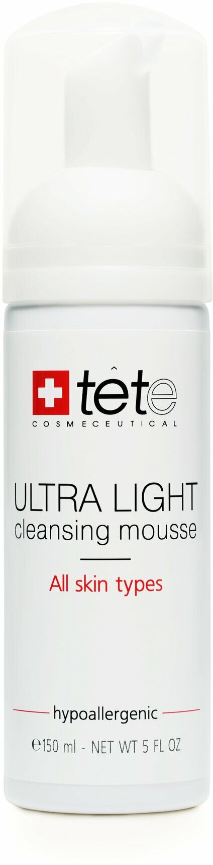 TETe Cosmeceutical ультра легкий мусс для умывания Ultra Light Cleansing Mousse, 150 мл, 1000 г